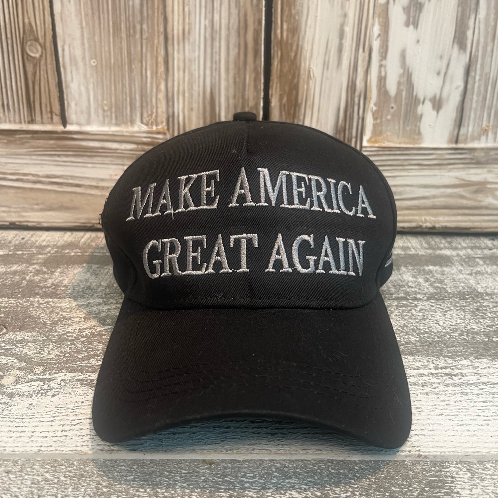 Black Make America Great Again Hat Unisex Hook and Loop Closure. One Size